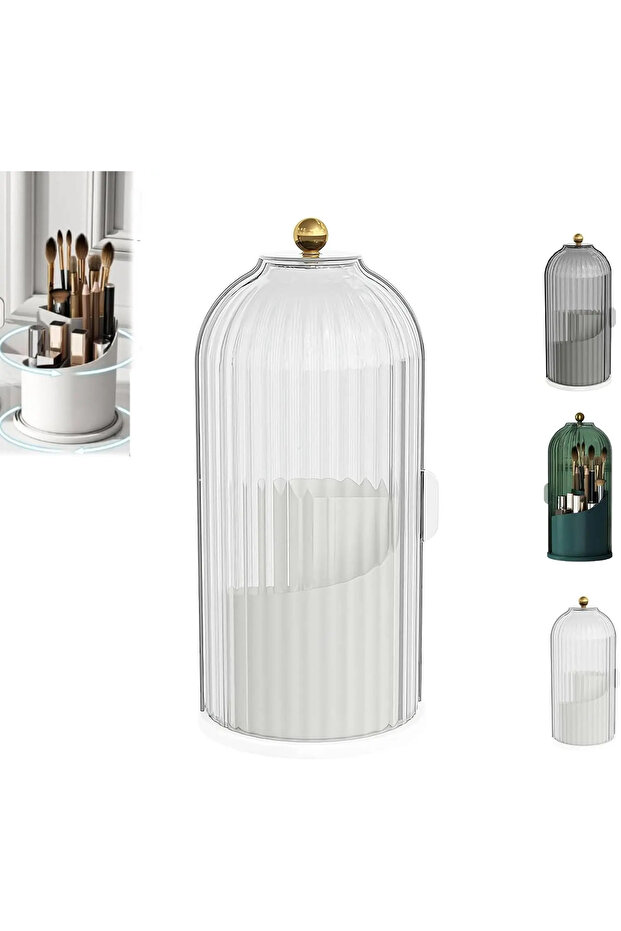 WHITE Concealed Toothbrush Holder Tooth Brush Holder with Sliding Lid Makeup Brush Holder with Cover