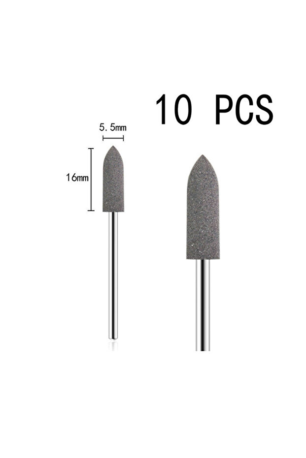 23 146 Black 10 Pcs/set Silicon Nail Polishing Drill Bit Fine Dead Skin Removal Russian Manicure Pre