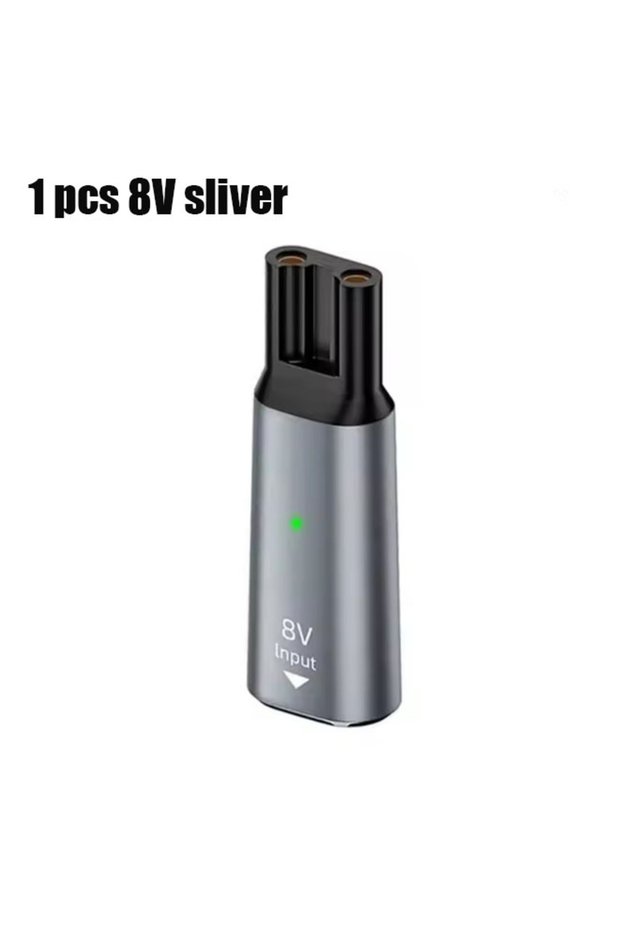 1 pcs sliver KVIFO NEW 8V HQ850 Type-C Shaver Charger Adapter Charging Converter for Philips Norelco