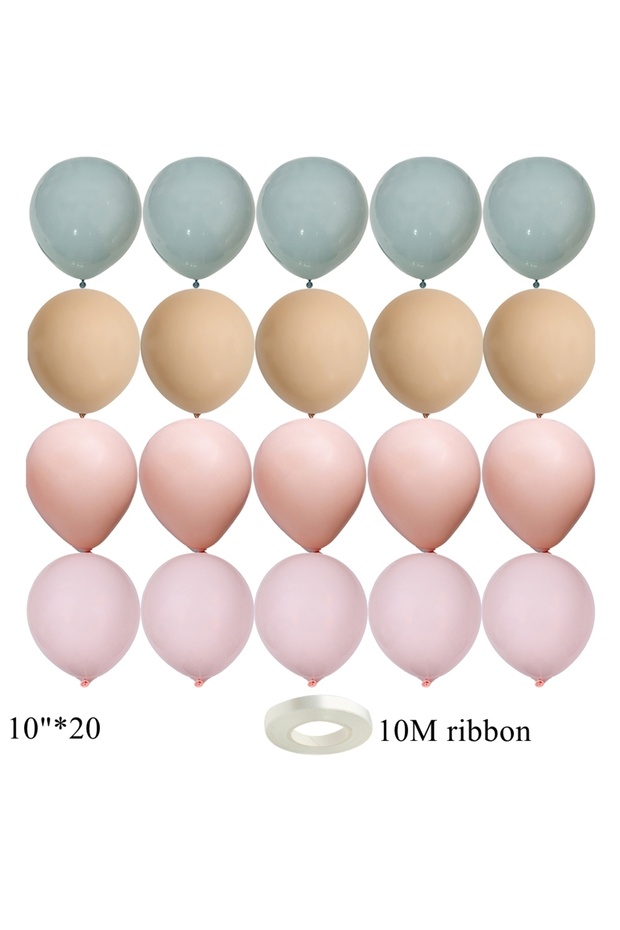 10inch 20pcs LE56 15/20PCS 10inch Vintage Blue Series Balloon Set for Wedding Happy Birthday Anniver