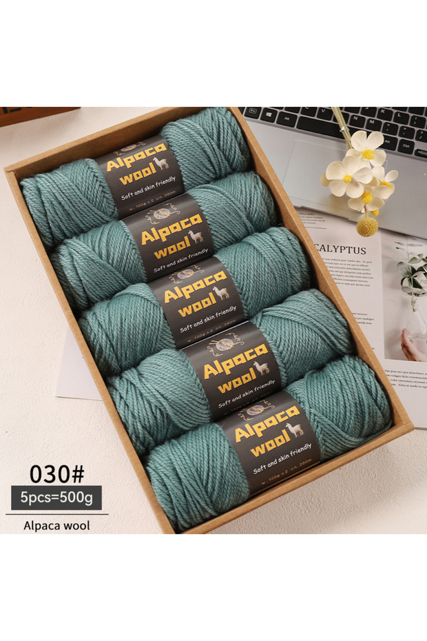 30 Morandi 500g Alpaca Wool 245 Chunky Knitting Yarn Multi-Color Autumn and Winter Fashionable Gift
