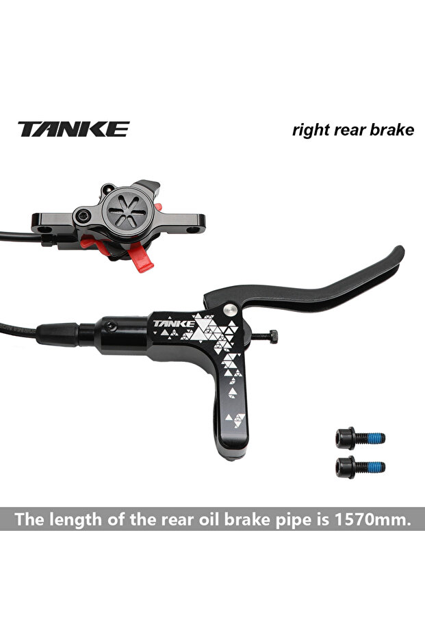 Black RR TANKE MTB Hydraulic Disc Brake Set 160mm Rotors Oil Calliper Plate Mountain Bicycle Clamp H