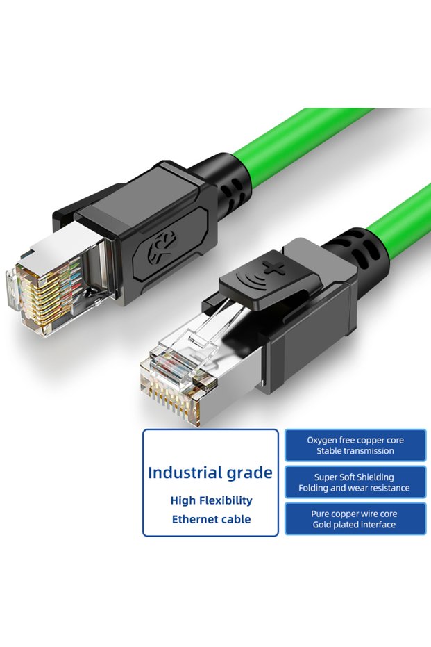 CAT6A 0.5m B-2 High-end Ethernet Cable CAT6A High Flexible Industrial Network Cable For Router/PS5/A