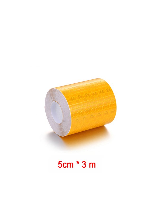 orange-3m 5cm 1/3/5/10/20m Reflective Tape Safety Warning Solid Color Highlighting Warning Strips Ca