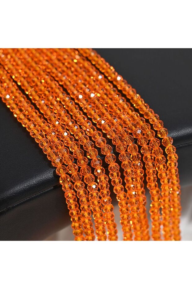 4mm100pcs 1 100Pcs 4MM Artificial Crystal Glass Beads Flat Round Clear Faceted Loose Spacer Bead for