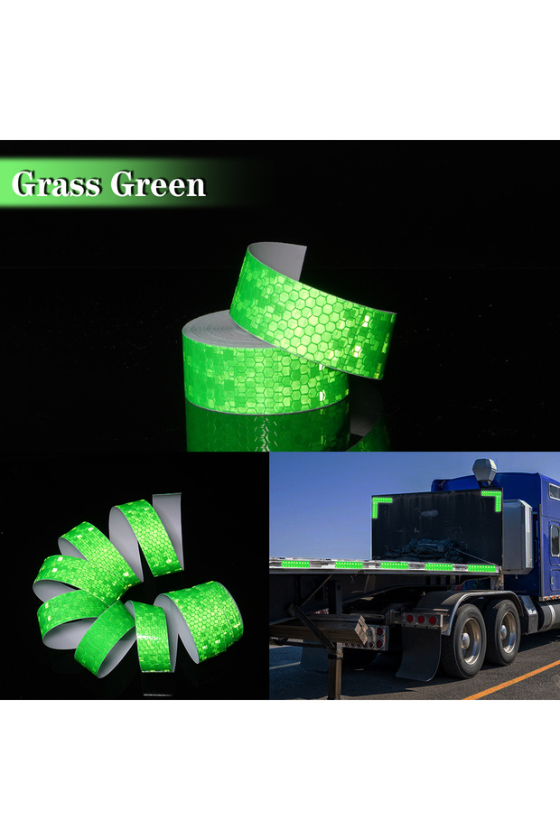 2.5CM 3M Green Reflective Sticker Outdoor Waterproof High Reflective Signs Warn Tape Bicycle Cloth C
