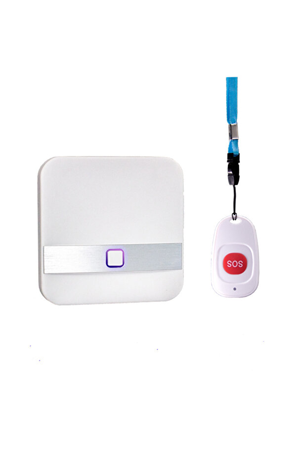EU 1 SOS 1 receiver Wireless Caregiver Pagers Call Bell for Elderly Monitoring,Wearable SOS Call But