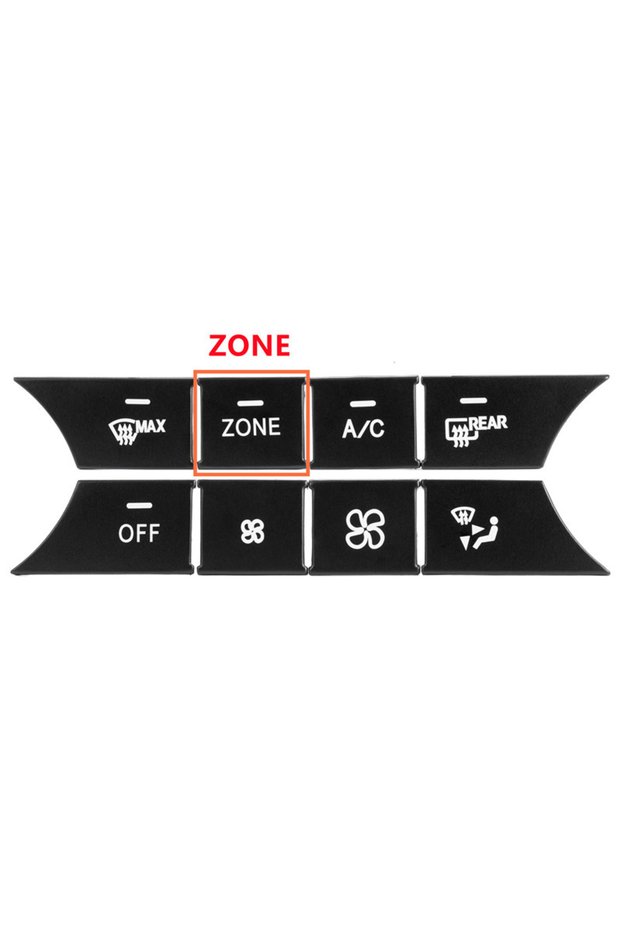 Black ZONE Car Console AC Air Conditioning AUTO Volume Buttons Sequins Cover Stickers Trim For Merce