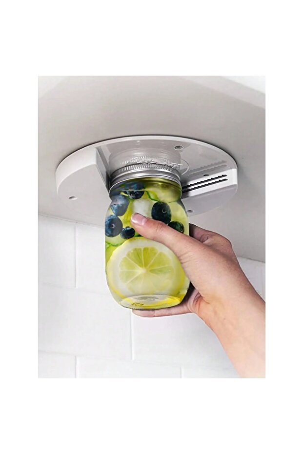 white 1pc Circular Can Opener Kitchen Cabinet Bottom Cover Bottle Opener Table Bottom Can Opener