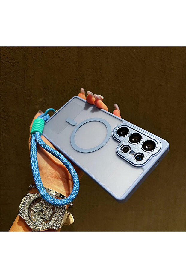 For Galaxy S26 UItra Smoky blue for S26 S25 S24 S23 UItra Plus S24 25FE Magsafe Wireless Charge Co