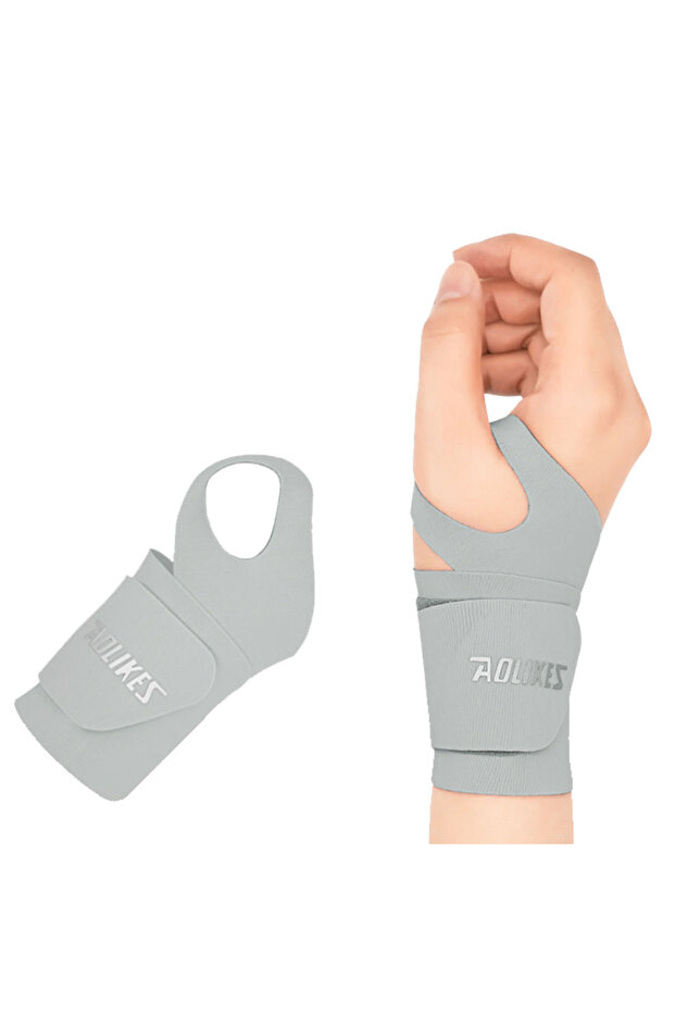 M 1PCS Gray Ultra Thin and Soft Wrist Brace Wrist Wraps for Men and Women, Adjustabl