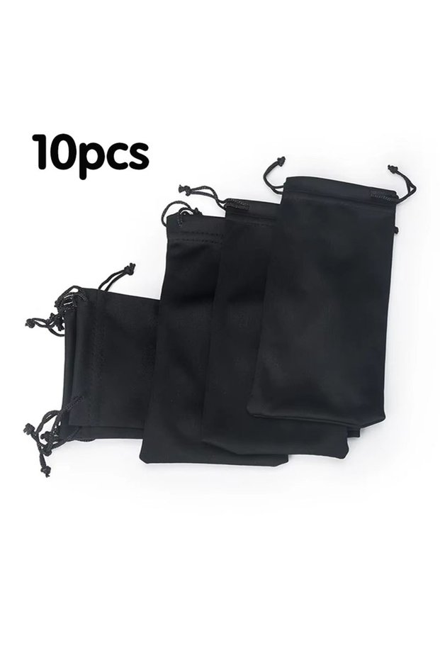 10 PCS Black 5/10/20Pcs Pouches for Sunglasses Mp3 Soft Cloth Dust Pouch Optical Glasses Carry Bag