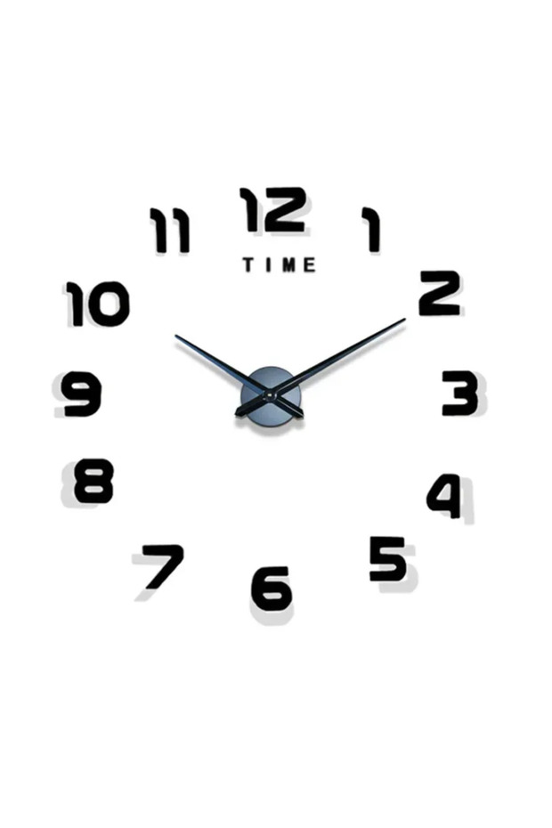 Black Bedroom Decoration Clock Large 3d Wall Clock Living Room Large Garden Acrylic Mirror Sticker D