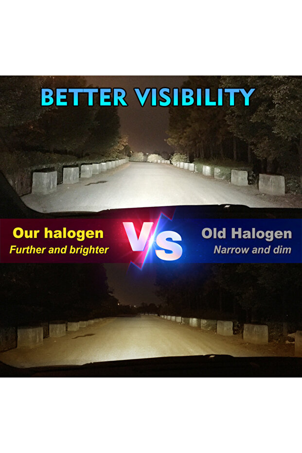 H11 2PCS 2PCS H8 H9 H11 Xenon White Super Halogen Headlight Bulbs 100W 6000K LED Headlamp 1:1 instal