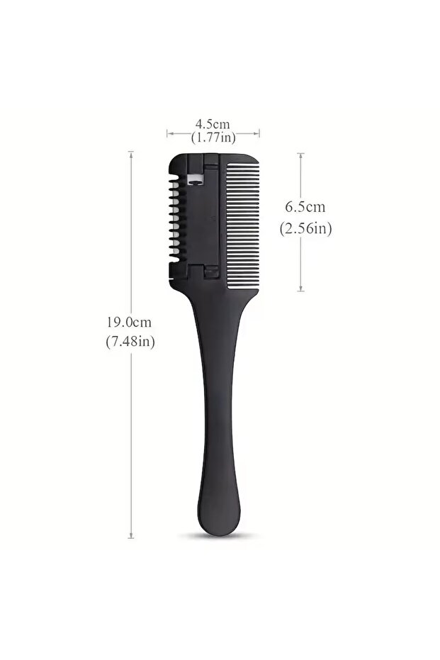 1PCS Portable Hair Clipper Hair Thinning Comb Old-fashioned Stainless Steel Double Edge Blade Salon