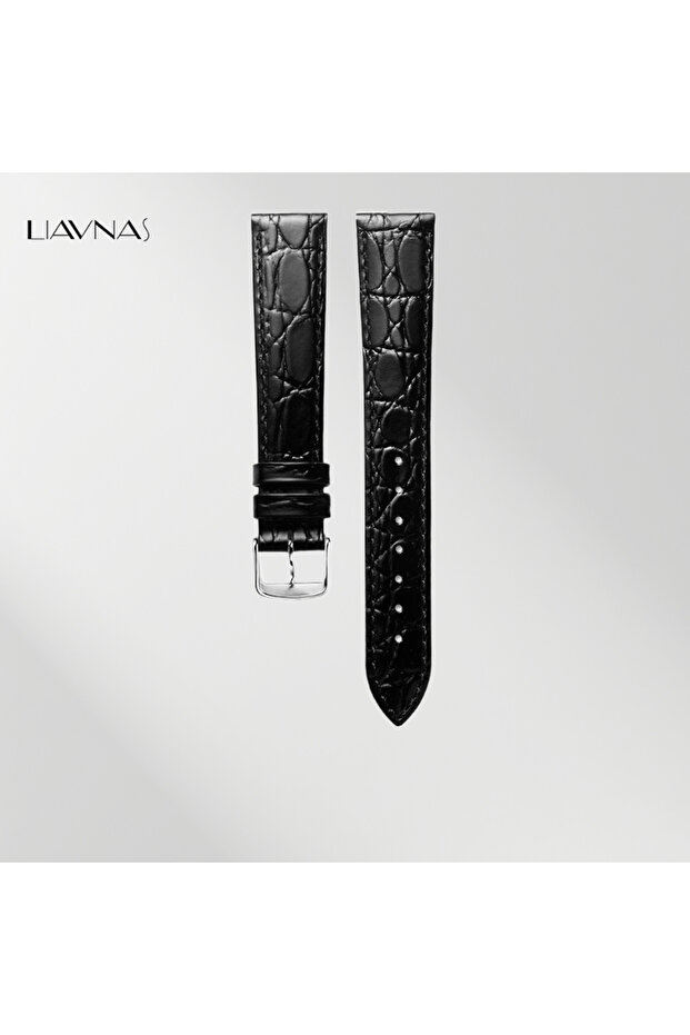 18mm Silver pin buckle Leather Watch Strap Genuine for Longines Accessories Watchbands Butterfly Buc