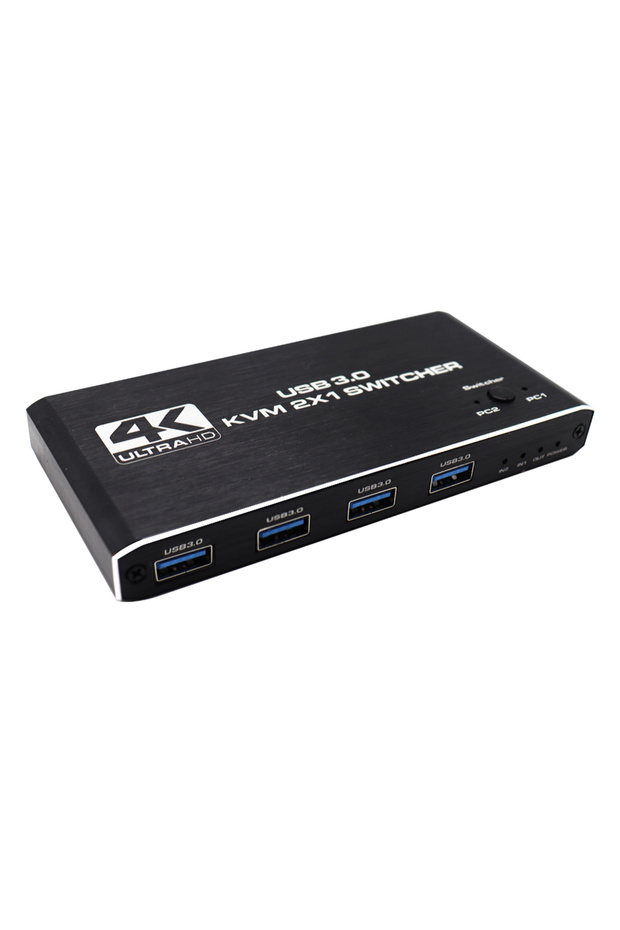 USB 3.0 4K USB KVM Switch USB 3.0 Switcher HDMI-compatible KVM Switch 2 In 1 Out for 2 PC Sharing Ke