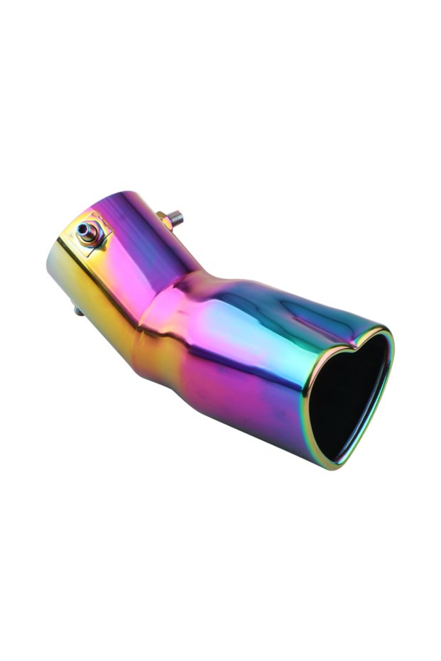 Colorful Car Parts New Design Heart Shape Style Car Accessories 2.5 Inch Stainless Steel Silver Colo