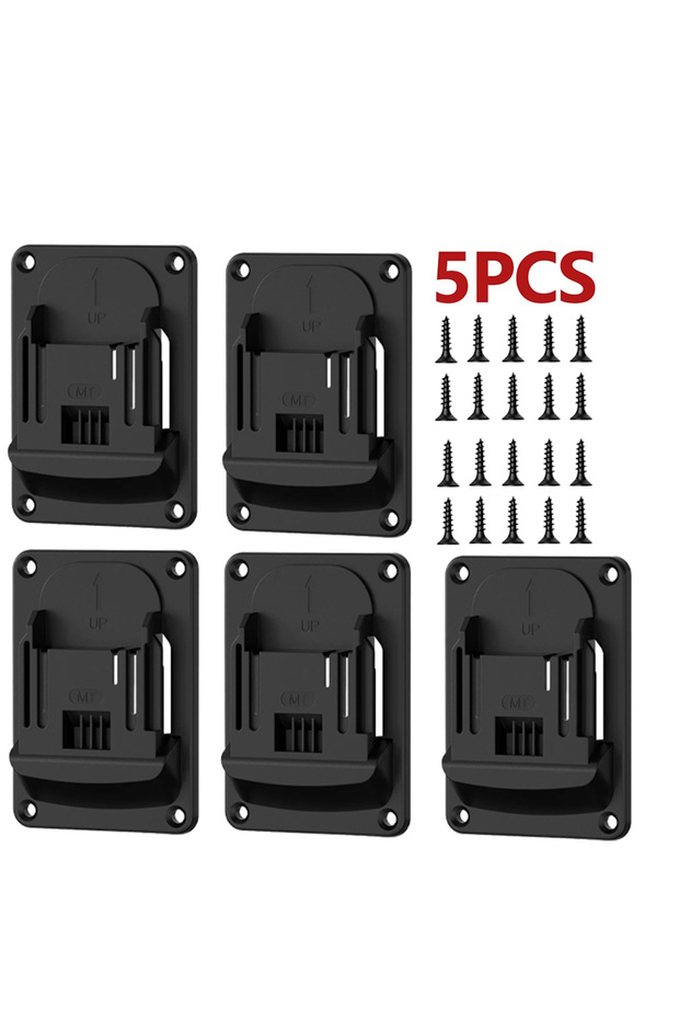 5PC black 5PCS Wall Mount Electric Tool Holder for Makita Wall Power Mount Storage Battery Bracket F