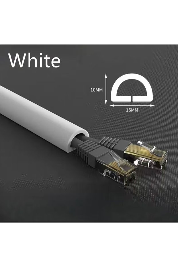 3M White ban yuan 1PC18.11in/78.74in/39.37in Trunking Floor Anti Stepping Invisible Management Trunk
