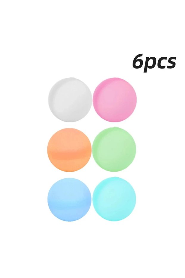 6pcs-color random Reusable Water Balloons Toys Quick Fill Sealing Water Bomb for Summer Games Adults