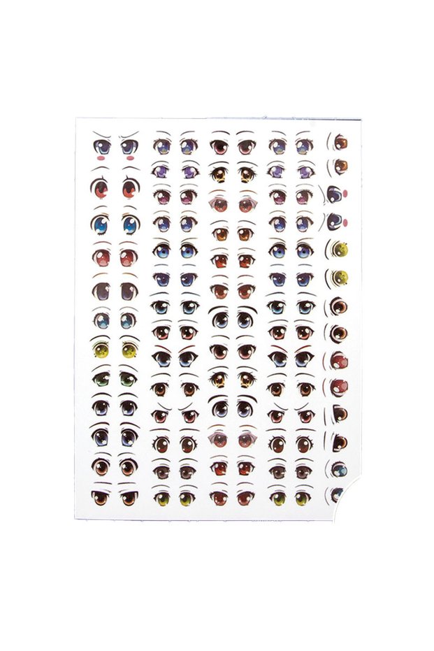 010 12 Different Models of Eye and Mouth Stickers, Handmade DIY Clay Doll Eyes, Ultra-Light Soft Pol