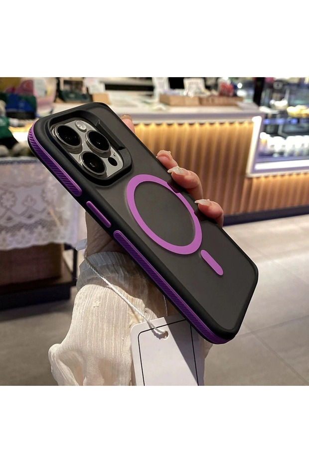غلاف هاتف حماية فاخر غير لامع باللون البنفسجي لهاتف iPhone 14 Pro Max، متوافق مع هواتف iPhone 16 و15 و14 و11 و12 و13 Pro Max Plus وMag