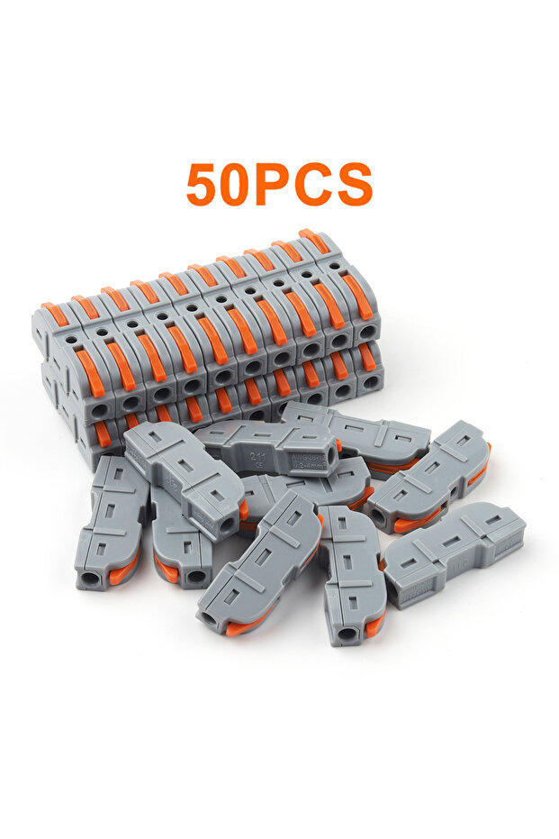 50pcs 20/34/50PCS Lever Wire Connectors, 1 to 1 Inline Assemblable Wire Connector, Electrical Connec