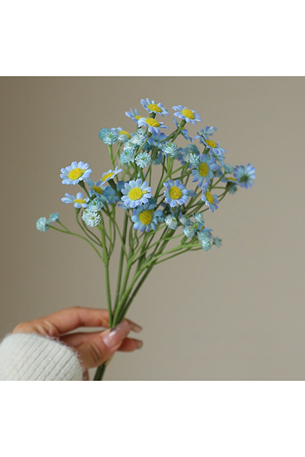 Blue Chamomile artificial flower European dining table small daisy fake flower home outdoor decorati