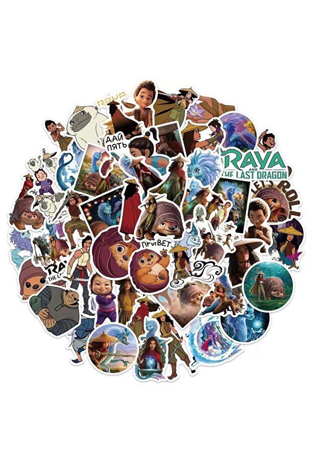 50pcs 50Pcs Raya and The Last Dragon Cartoon Stickers Graffiti Skateboard Guitar Cool Waterproof Kid