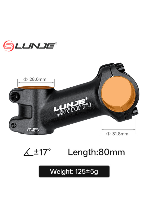 17Degree-80mm Ultralight Bike Power 60/70/80/90/100/110MM MTB Bike Stem 10/17/25/35 Degrees Mountain