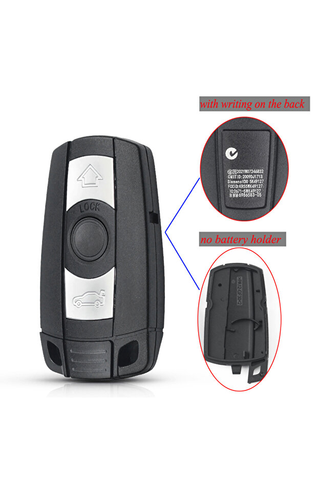 No Battery holder KEYYOU Remote Key Shell For BMW E61 E90 E82 E70 E71 E87 E88 E89 X5 X6 For 1 3 5 6