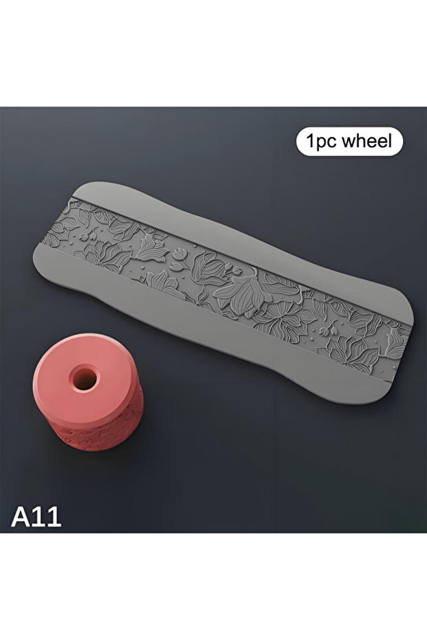 A11 【Peace】Clay Stamp Roller Geometric Flower Patterns Relief Rolling Tool Ceramic Clay Texture Whee