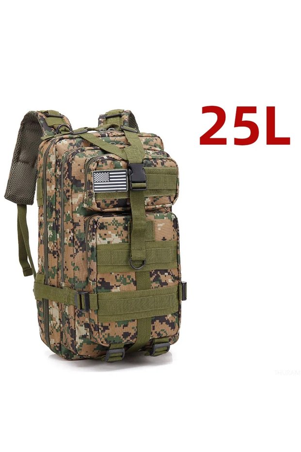 25L(Camouflagegreen) 25L/50L 1000D Nylon Waterproof Trekking Fishing Hunting Bag Backpack Outdoor Ru