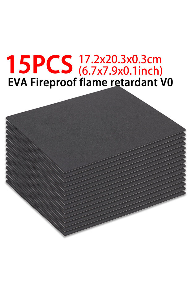 15PCsFlame-retardant Flame Retardant Adhesive V0/EVA Foam Battery Insulator 203*172*3mm Anti-collisi