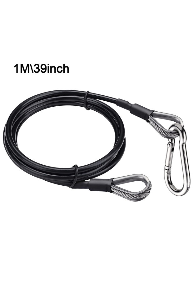 1m Thick 5mm Heavy Duty Gym Cable Extender 39/59 Inch Extension Rope Attachment Compatible with Home