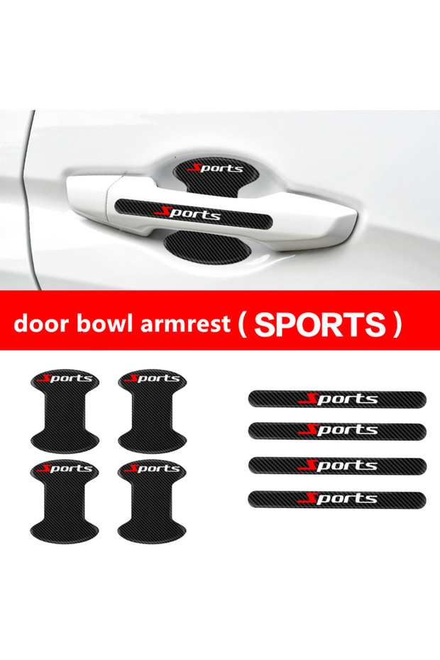 Set of 8 pieces Car door handle scratch-proof car door bowl door bowl scratch paint protection stick