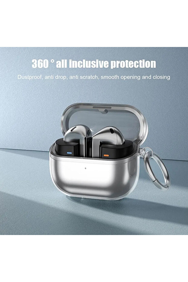 جراب شفاف ناعم لسماعات Galaxy Buds 3، بدون طقم تنظيف، مع طقم تنظيف، لجرابات Buds 3 Pro