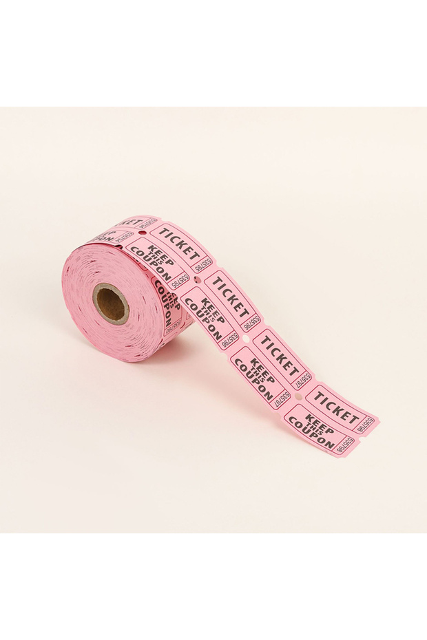 Pink 1000Pcs Colorful Tearable Raffle Tickets Double Rolls Admission Ticket Game Ticket For Events C