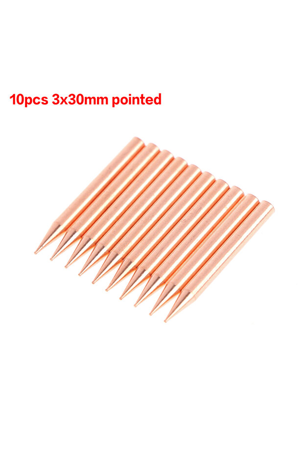 10pcs 3x30mm flat 10/5Pcs 2025 New 18650 handheld Spot Tips Welder Small Lithium battery Spot Welde