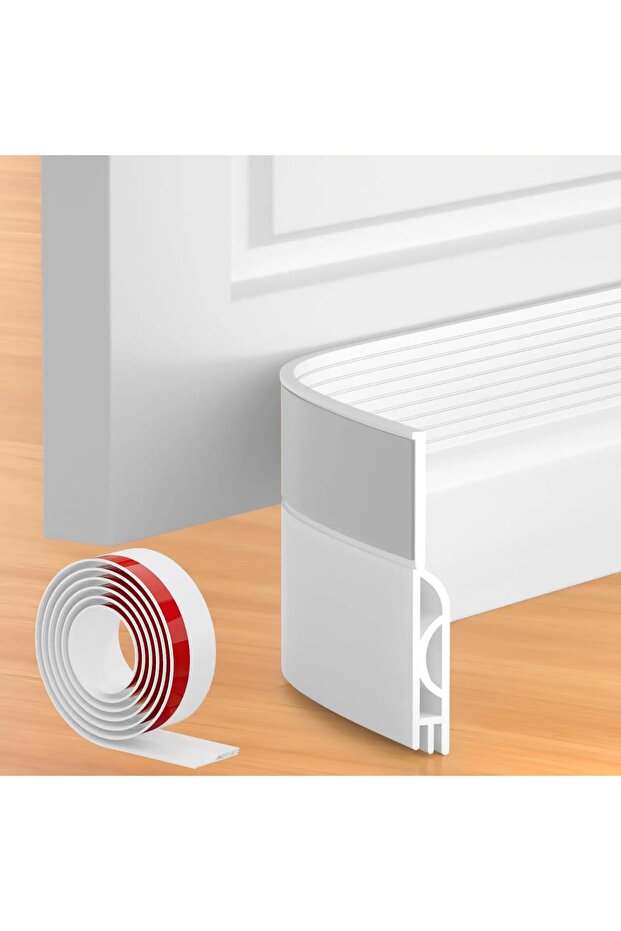2pcs WHITE 1/2pcs 1m Door Draft Stopper Sweep Under Door Gap Filler Seal Strip Soundproof Insulation