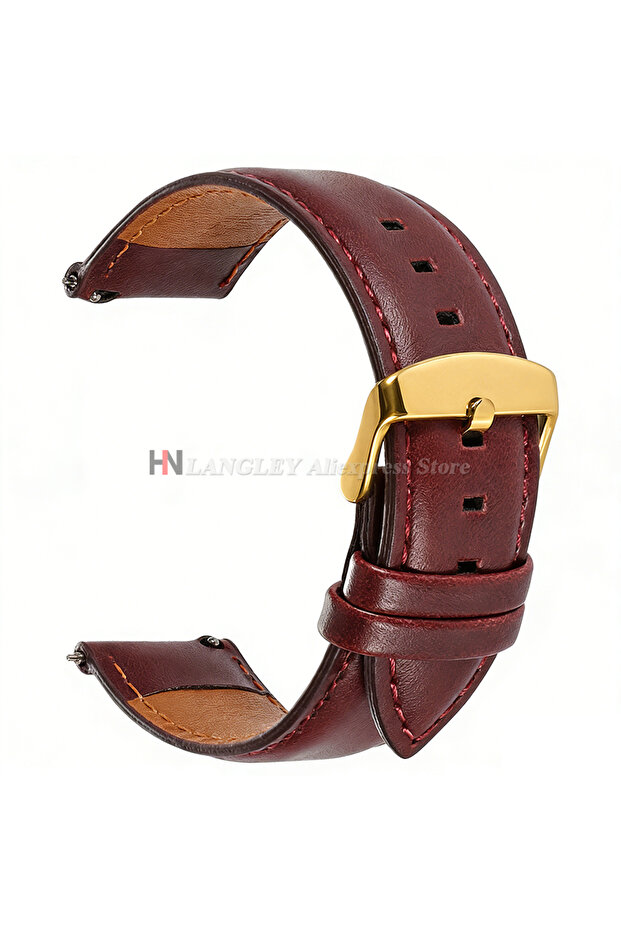 18mm Red-Gold Quick Release Genuine Cowhide Leather Watchband Strap 18mm 20mm 22mm for DW for Omega