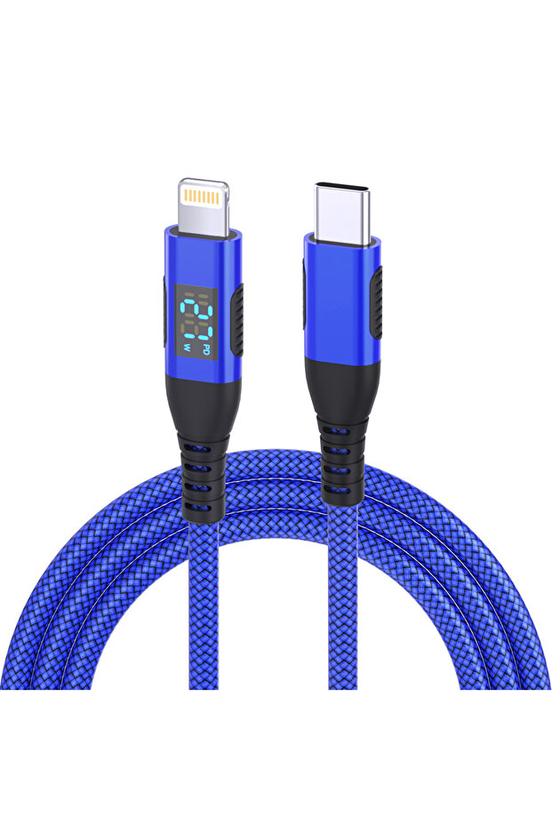 2m 1PC Blue LAIHONEN USB C to Lightning 10 Feet About 3 Meters Stepsynchronizer Equipped with LED Di