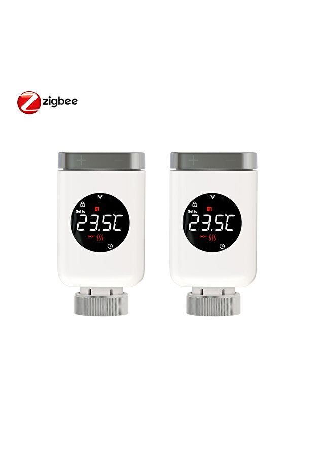 MOES 2 PCs zigbee MOES Tuya Smart Wifi/ZigBee Thermostatic Radiator Valve TRV Programmable App Remot