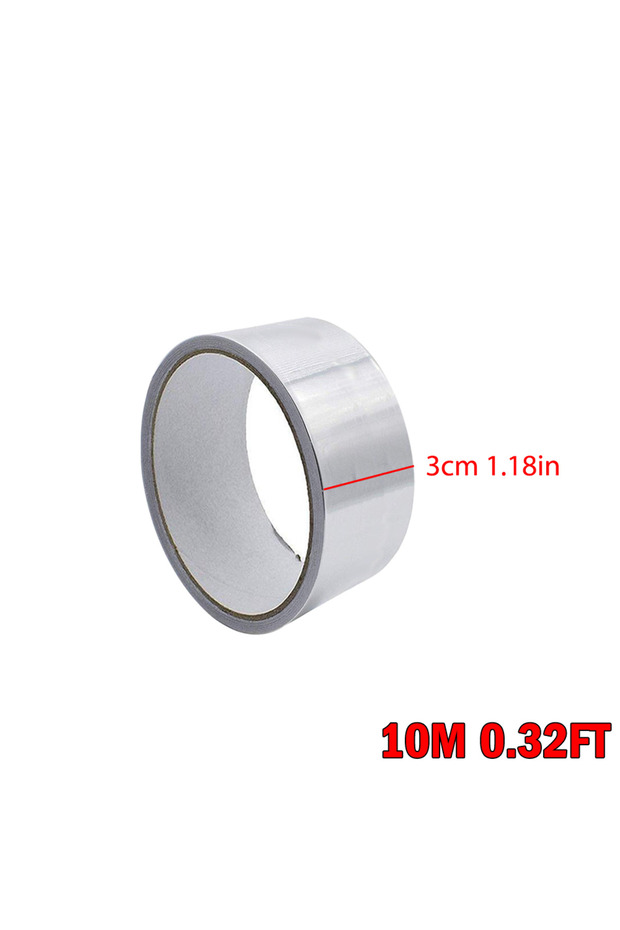 30mmx10m Aluminum Foil Heavy Duty Tape High Temperature Sealing for HVAC Air Ducts Metal Repair Foam