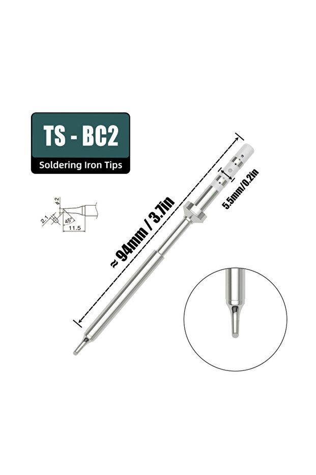 TS-BC2 TS101 PINE64 TS100 Electric Soldering Iron Replacement Heater Tips Solder Head Models of Pine