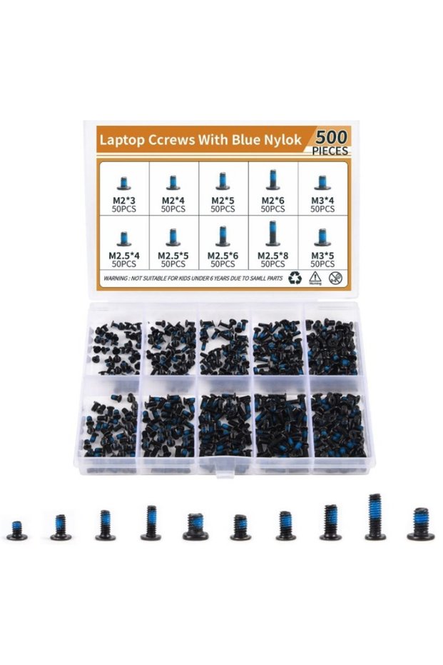500pcs 300/500pcs M2/2.5/3 Black Zinc Plated Cross CM Screw Electronic Repair Small Screws Laptop