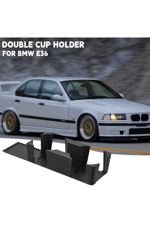 1PCS 1/2PCS Dual Cup Holder Driver Seat Storage Box Suitable For BMW E36 Car Interior Accessories Cu