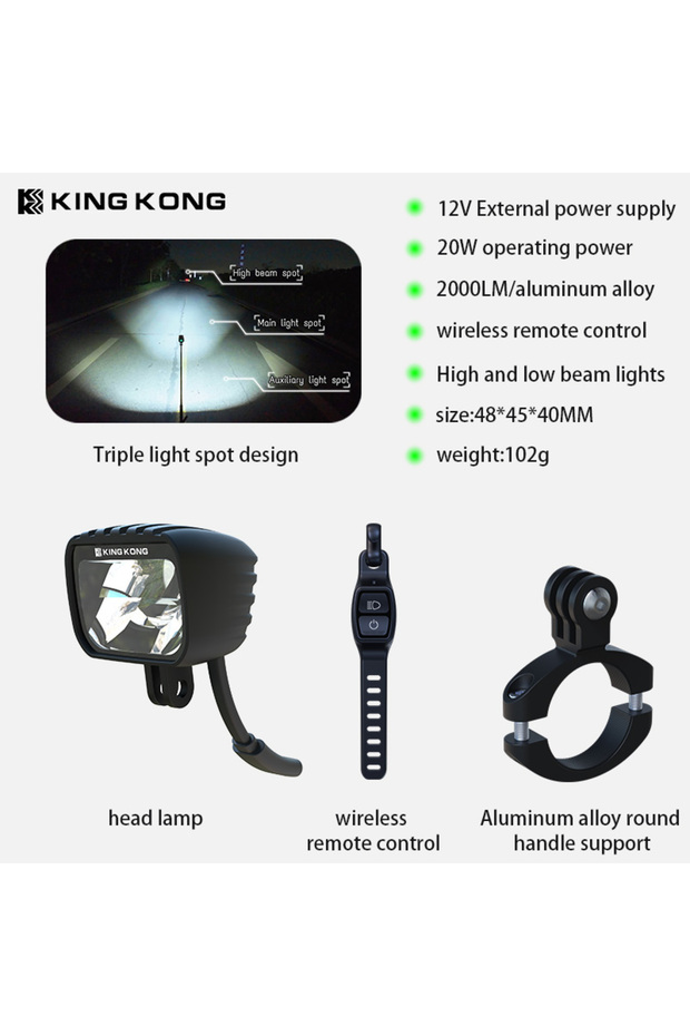 FF50-bracket Kingkong MF200 12V DC Power Supply Bicycle Lamp DIY Battery Life Extension Suitable for