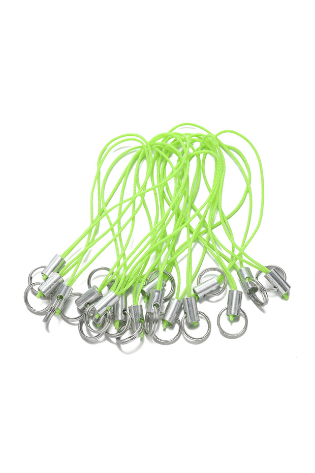 50pcs Light green 20/50Pcs Polyester Cord with Double Jump Ring Lanyard Rope for Keychain Crafts Han